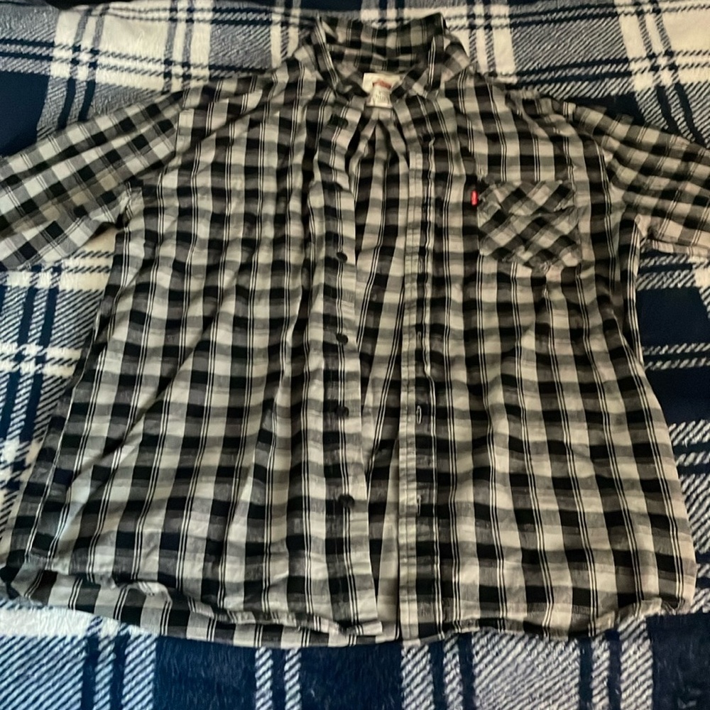 Levi’s sweater, medium, black and white/grey pattern
